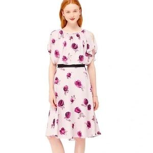NWT Kate Spade Silk Encore Rose Flutter Dress- Kate Middleton wore this design!
